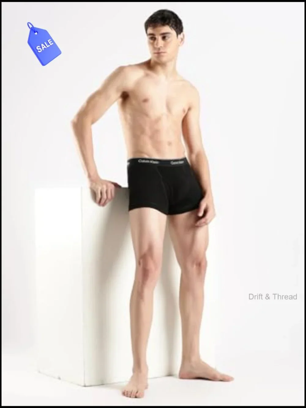 Men's Cotton Trunks Underwear 3-Pack Mid Rise Supportive Fly